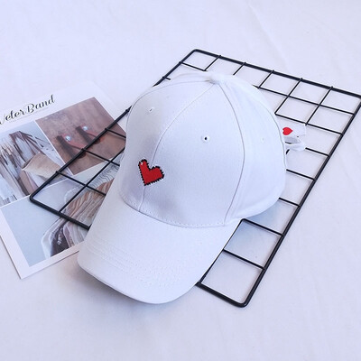 

Pink love baseball cap homecoming student sweet lovely girl soft sister high quality duck tongue hat chic Korean version hat