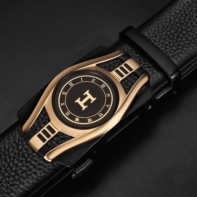 

Spot Mens belt suede leather automatic buckle leather belt mens high-end belt custom