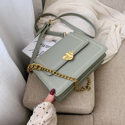 

Small bag female new fashion wild chain shoulder Messenger bag Korean version of the simple small square bag