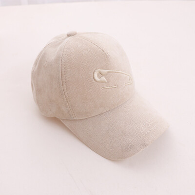 

Korean version of the new ladies outdoor sports sun visor Sun Hat corduroy embroidered Cap baseball cap
