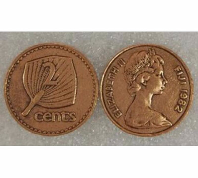 

22MM Used Condition Fiji 2 CENTS coin