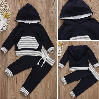 

Newborn Baby Boys Hooded TopsLong Pants Infant Outfits Clothes Autumn