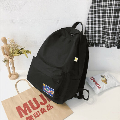 

Schoolbag female ins style Korean version of junior high school students backpack high school campus forest department solid colo