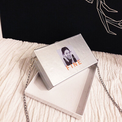 

Small bag female 2018 new wave Korean version of the wild chain Messenger bag fashion simple box bag casual shoulder bag