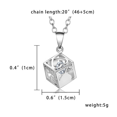 

Silver Color Necklace Waterdrop CZ crystal Zircon Stone Pendant Necklace Jewelry Women Bridal Wedding Collare Necklaces 47cm