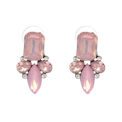 

7 Colors New Cute Crystal Stud Earrings For Women 2018 Hot Trendy Statement Brincos Earring Women Jewelry Wholesale C2202