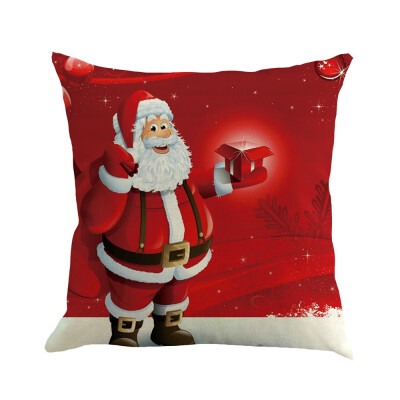 

Tailored Christmas Cotton Linen Sofa Car Home Waist Cushion Cover Throw Pillow Case