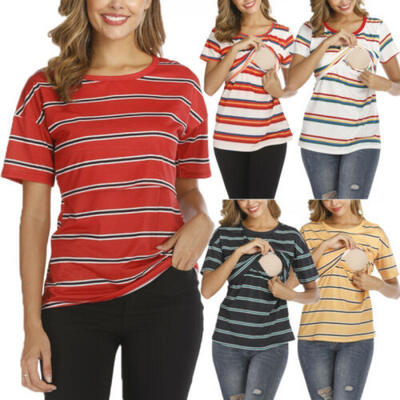 

Hot Women Pregnant Maternity Clothes Nursing Tops Mom Breastfeeding T-Shirt Top