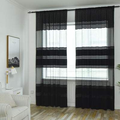 

Gobestart Leaves Sheer Curtain Tulle Window Treatment Voile Drape Valance 1 Panel Fabric