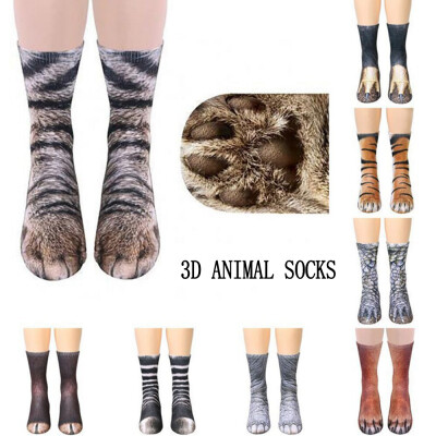 

Men Women Kids Parent-Child Cotton Long Ankle Socks Funny 3D Animal Paw Pattern Print Harajuku Family Winter Warmer Creative PIQ