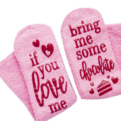

1 Pair Funny Kids Girls Socks If You Can Read This Socks Pink Terry Cake Socks