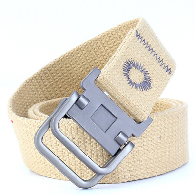

38cm Width mens canvas belt High quality Metal insert Double Ring Buckle Thicken Canvas Belts for MenWaistband designer belts