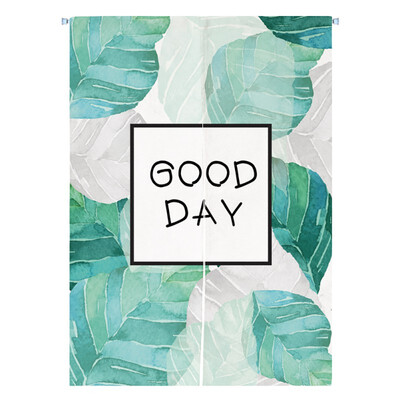

85120cm Pastoral Watercolor Cactus Cotton And Linen Curtains Curtain Entrance Half Curtain Decoration