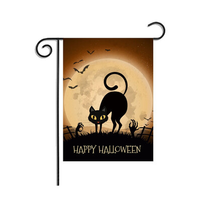 

New Hot Halloween Custom Pumpkin Weatherproof Decoration Garden Flag 12 Sytles Printed Decorative Hanging Banner