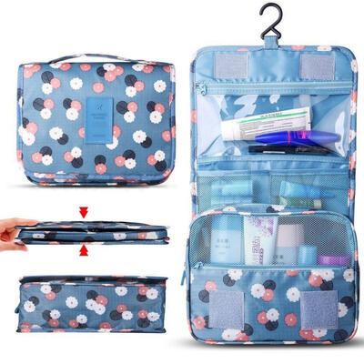 

Travel Cosmetic Storage MakeUp Bag Folding Hanging Toiletry Wash Organizer Pouch