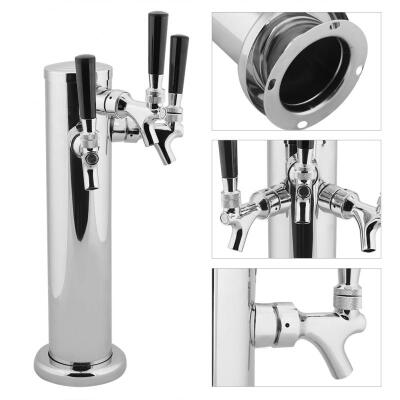 

Greensen Stainless Steel Triple Tap 3 Faucets Draft Beer Dispenser for Bar Home Brew Kegerator