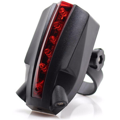 

Bicycle LED Tail Light Night Safety Warning Red Lamp 5 LED With 2 Laser Bike Rear Light Set Cycling Accessories