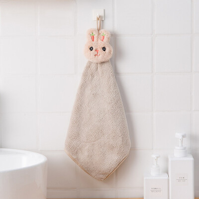 

Practical Polyester Hanging Hand Towel Bathroom Towel Kitchen Accessories Well