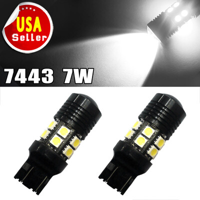 

4x White 7443 7440 T20 7W Projector 12SMD Chip LED Trailer RV Interior Light