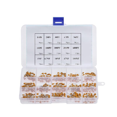 

450PCS 10pF－100nF Ceramic Capacitor Assortment Box Kit Range 15 Value