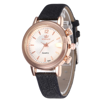 

Fashion bright leather strap ladies watch student simple watch