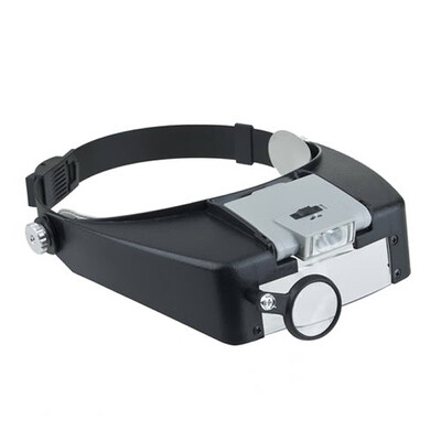 

〖Follure〗Illuminated Multipower LED Binohead Magnifier Headband Loupe MG81007-A1