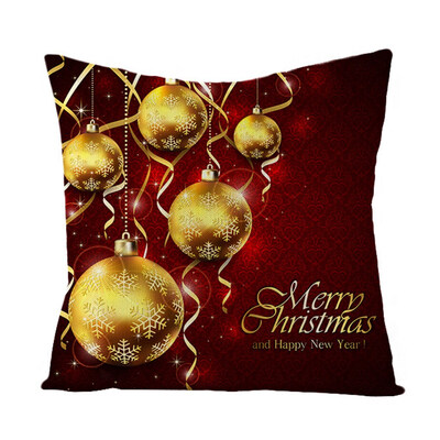 

2020 New Merry Christmas Pillow Cases Cotton Linen Sofa Cushion Cover Home Decor Bless 18X18