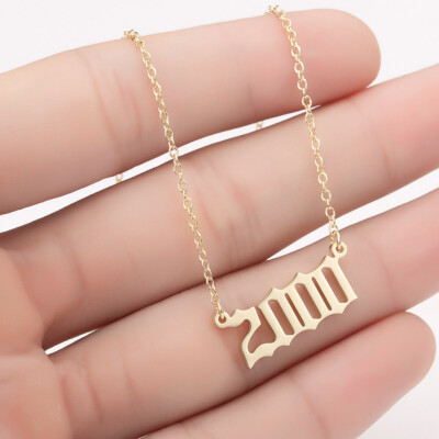 

Special Date Year Number Necklace For Women 1995 1996 1997 1998 1999 2000 Personalized Collares Birthday Gifts