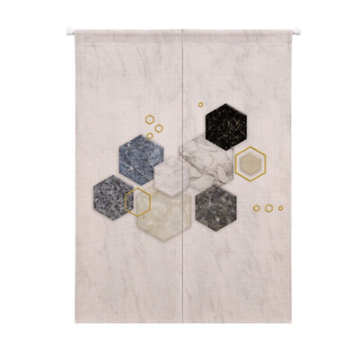 

Marble Grain Geometric Printed Doorway Curtain Cotton Linen Decor Curtain Hanging Tapestry Screens & Room Dividers