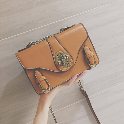 

Womens Lock Bag 2017 Europe&The United States Fashion Flap Chain Bags Shoulder Messenger Bag