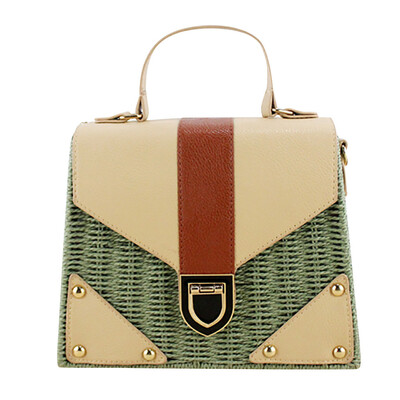 

Tailored Womens Bohemian Straw Beach Tote Handbag Handmade Crossbody Bag