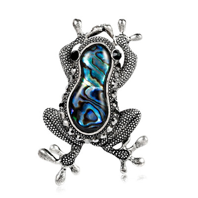 

Fashion Blue Butterfly Brooch Clothes Accessories Gold-color Abalone Shell Insect Brooches Jewelry Pins For Suit Dress