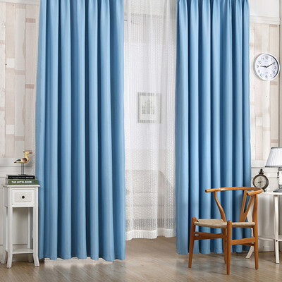 

Solid Color Polyester Fiber Darkening Curtains for Living Room Bedroom