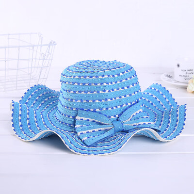 

South Korean cornice bow sun hat lotus leaf summer tide summer tide beach hat wholesale