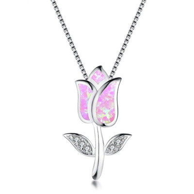 

NecklaceRose Pendant Lady Fashion Necklace Bridesmaid Jewelry Mothers Day Gift Necklace Simple Jewelry