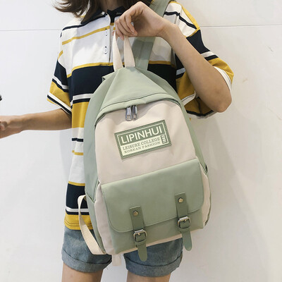 

Ins wind bag Korean high school student backpack female 2019 new fashion trend Oxford cloth travel backpack