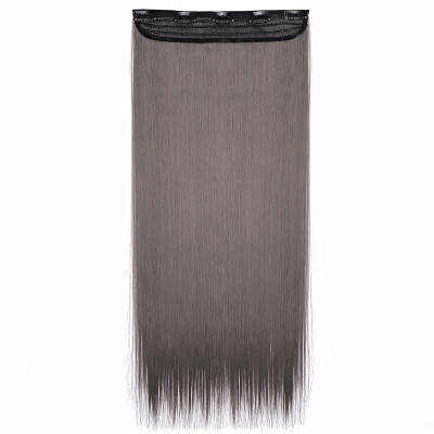 

Synthetic Fiber Clips in on Hair Extension 34 Full Head One Piece 5 Clips Long Silky Straight Curly Wavy