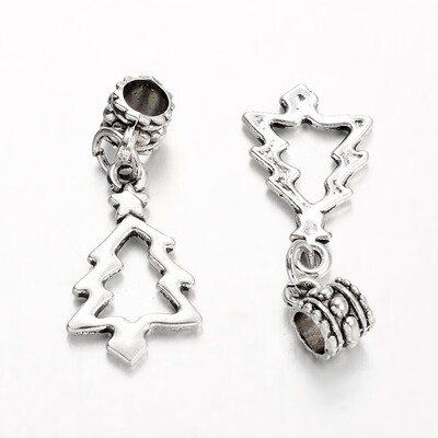 

Tree Alloy European Dangle Beads Antique Silver 34mm Hole 5mm