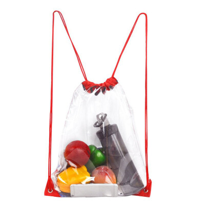 

Tailored Transparent Fashion Shoulder Bag Drawstring Beach Bag Waterproof Transparent Bag