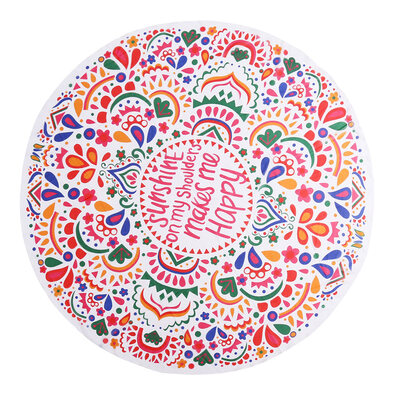 

Women Cover Up Shawl Round Beach Wear Towel Picnic Tapestry Print Mat