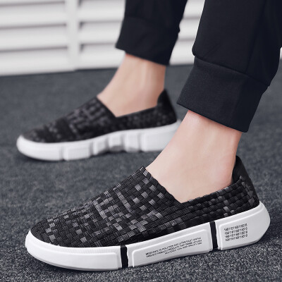 

Autumn mens shoes sports casual Joker mens summer a pedal woven shoes mesh surface tide shoes