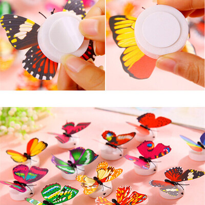 

Gobestart 1 Pcs Wall Stickers Butterfly LED Lights Wall Stickers 3D House Decoration