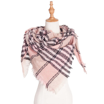 

Triangle Winter Scarf Fashion Warm Scarf For Women Winter Cashmere Scarf Women Scarf Plaid Blanket Pashmina Shawls And Scarves