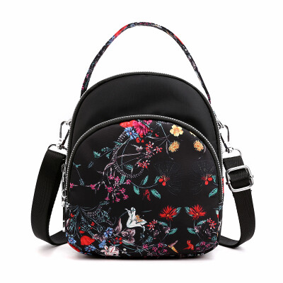 

Multilayer Messenger Bag Womens Small Fresh Ethnic Nylon Hand Bag Lightweight Waterproof Single Shoulder Bag Mini