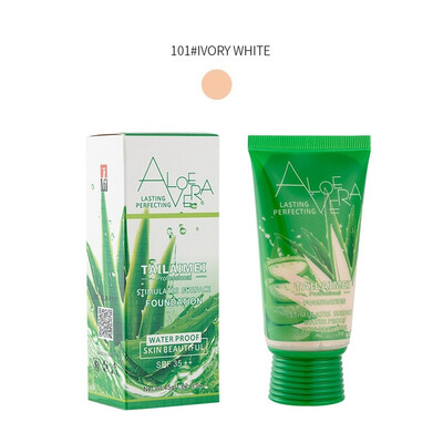 

Aloe Foundation Soft Matte Moisturizing Sunscreen Long Wear Whitening Oil Control Concealer Liquid Foundation Cream