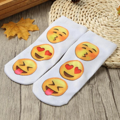 

New Fashion Women Socks Cute Print Low Cut Ankle Breathable Stretchy Casual Socks