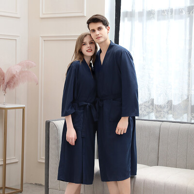 

Men Women Solid Robes Sleepwear Bath Spa Shower Bathrobe Loungewear Nightrobe
