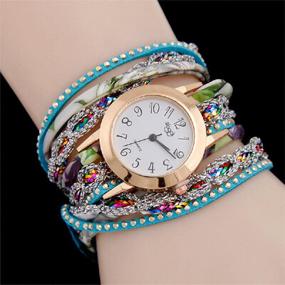 

Women Fashion Twining Hand Chain Watch Exquisite Candy Color Quartz Wrist Watch