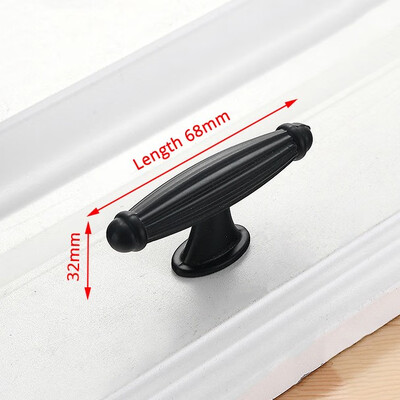 

JD cabinet drawer handle American black wardrobe door handle modern minimalist European cabinet sand black furniture handle