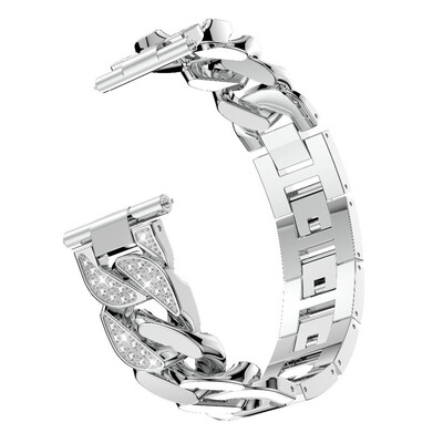 

〖Follure〗Single Row Cowboy Diamond Alloy Watch Band Wrist Strap For Fitbit Versa Lite